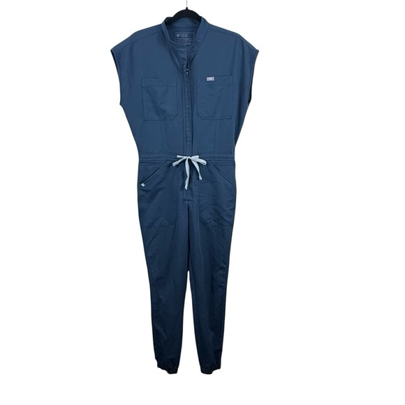 Figs Pants - Figs Rafaela Cargo Scrub Jumpsuit | Navy | Size Small
